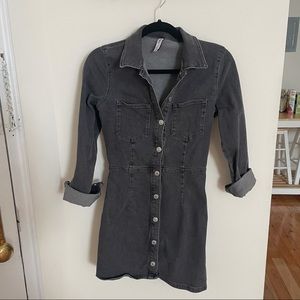 Women’s Zara Denim Long Sleeve Mini Dress